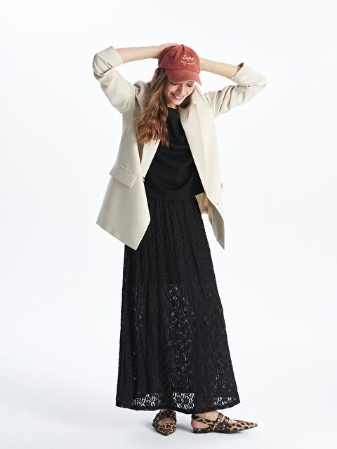 XSIDE Beli Lastikli Dantelli Etek - S5LY12Z8-CVL