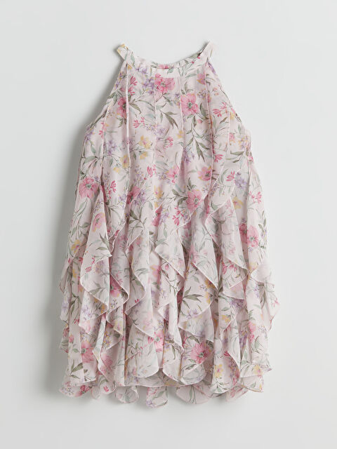 LCW Kids Çiçekli Volanlı Kız Çocuk Elbise - S5LY54Z4-LT6