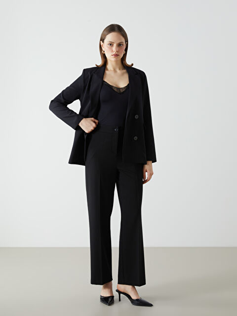 LCWAIKIKI Classic Beli Lastikli Kadın Pantolon - S5M004Z8-CVL