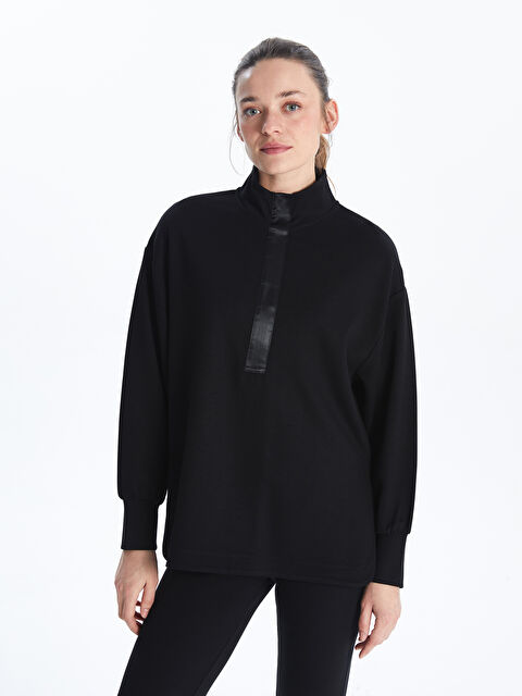 LCWAIKIKI Classic Dik Yaka Kadın Sweatshirt - S5M019Z8-CVL