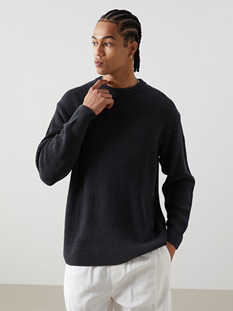 XSIDE Bisiklet Yaka Erkek Triko Kazak - S5M021Z8-D1J