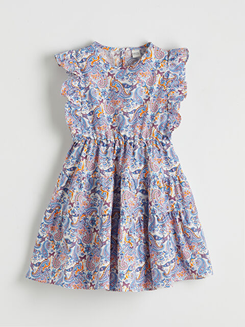 LCW ECO Fırfırlı Çiçek Desenli Kız Çocuk Elbise - S5M086Z1-QSD