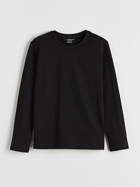 LC WAIKIKI Bisiklet Yaka Uzun Kollu Erkek Çocuk Tişört - S5M101Z4-QSD