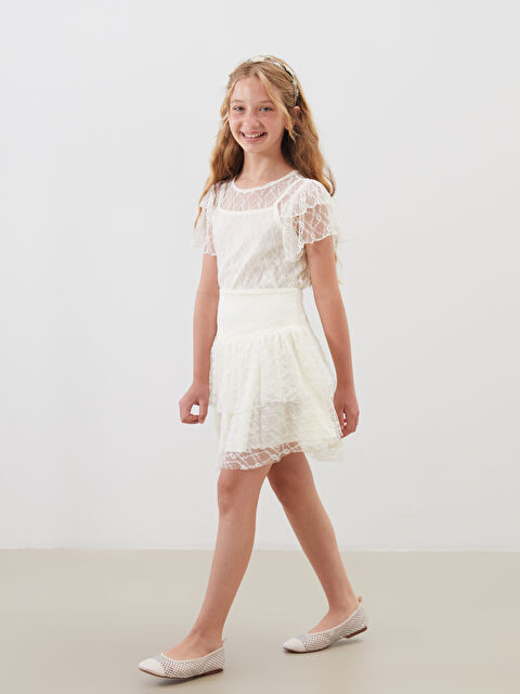 LCW Kids Beli Lastikli Fırfırlı Kız Çocuk Tül Etek - S5M131Z4-KXN