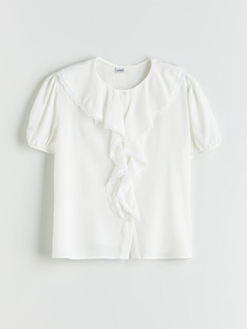 LCW Kids Fırfır Detaylı Kız Çocuk Gömlek - S5M152Z4-KXN