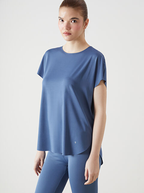 KOOR SPORT Bisiklet Yaka Oversize Kadın Spor Tişört