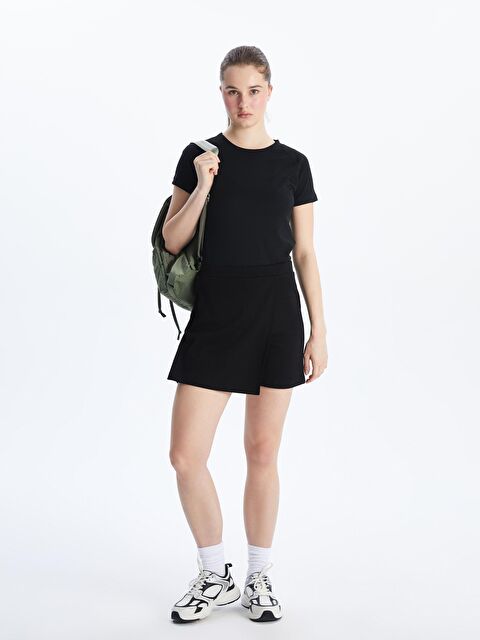 KOOR SPORT Beli Lastikli Kadın Spor Şort Etek - S5M168Z8-CVL