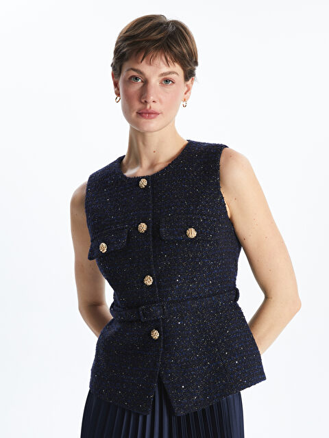 LCWAIKIKI Classic Bisiklet Yaka Kadın Tüvit Yelek