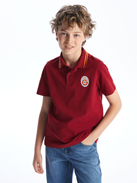 LCW Kids Polo Yaka Galatasaray Baskılı Erkek Çocuk Tişört - S5M199Z4-J4N