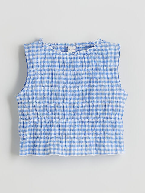 LCW Kids Bisiklet Yaka Ekose Kız Çocuk Bluz - S5M232Z4-LLC