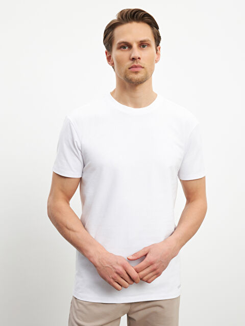 LC WAIKIKI Bisiklet Yaka Kısa Kollu Erkek Atlet - S5M271Z8-VC4