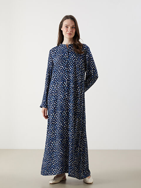 LCW Grace Hakim Yaka Desenli Elbise - S5M273Z8-LSJ