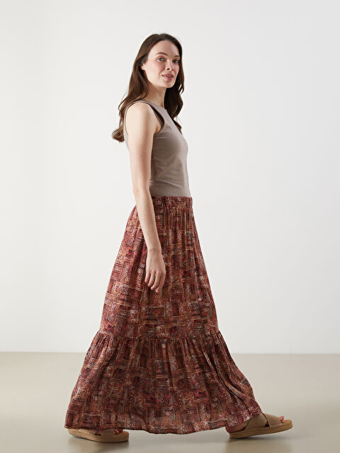 LCW Grace Beli Lastikli Çiçekli A Kesim Etek - S5M275Z8-LTQ