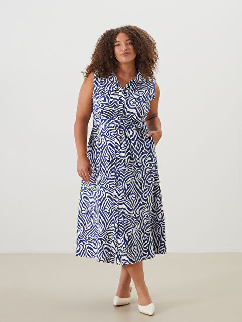 LCWAIKIKI Classic Стандартты пішім өрнекті жейде-көйлек - S5M301Z8-LQK