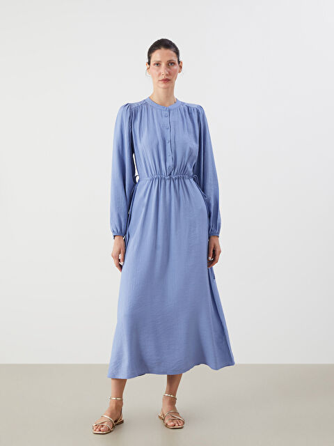 LCWAIKIKI Classic Bisiklet Yaka Dokulu Elbise - S5M306Z8-YQP