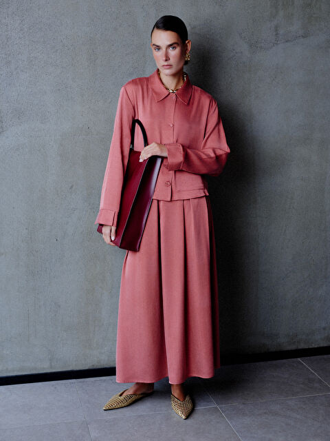 LCW Modest Beli Fermuarlı Kadın Kloş Etek - S5M402Z8-H2X