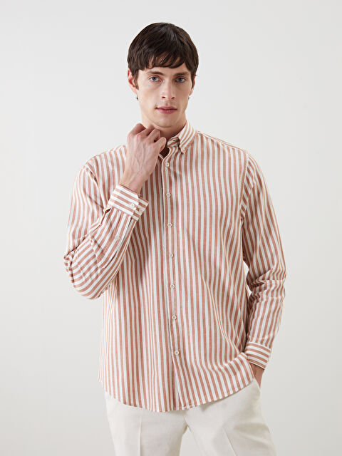 SOUTHBLUE Regular Fit Uzun Kollu Çizgili Erkek Gömlek - S5M433Z8-FDC