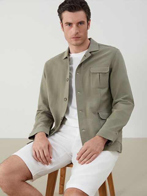 SOUTHBLUE Standart Kalıp Keten Karışımlı Erkek Blazer Ceket - S5M450Z8-HDA