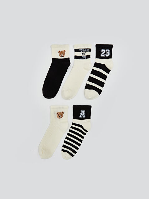 LCW DREAM Desenli Kadın Soket Çorap 5'li - S5M543Z8-J0F