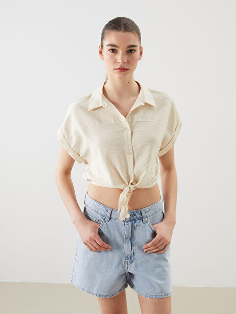 XSIDE Crop Aerobin Kadın Gömlek