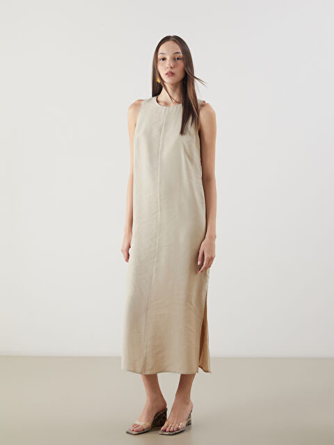 LCW Vision Bisiklet Yaka Modal Karışımlı Elbise - S5M630Z8-YCG