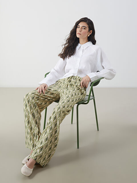 LCW Modest Beli Lastikli Desenli Kadın Pantolon - S5M714Z8-LRR