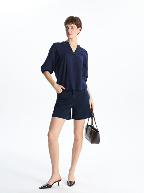 LCW ECO Standart Fit Kadın Jean Şort - S5M740Z8-507