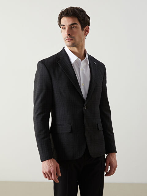 LCW BUSINESS Dar Kalıp Yün Karışımlı Erkek Blazer Ceket - S5M742Z8-LKX