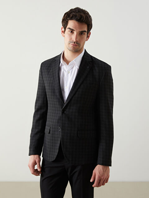 LCW BUSINESS Dar Kalıp Yün Karışımlı Erkek Blazer Ceket - S5M743Z8-LKX