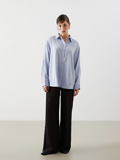 LCW Vision Beli Lastikli Dokulu Kadın Pantolon - S5M799Z8-CZ4