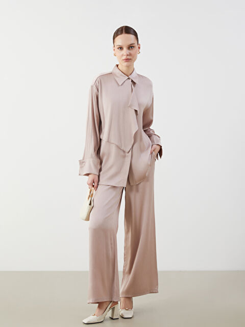 LCW Modest Beli Lastikli Dokulu Kadın Pantolon - S5M801Z8-GEQ