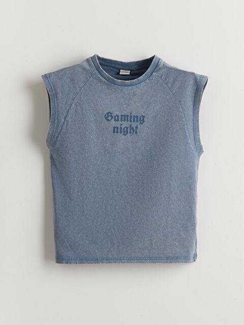 LCW Kids Bisiklet Yaka Baskılı Erkek Çocuk Atlet - S5M855Z4-YLA