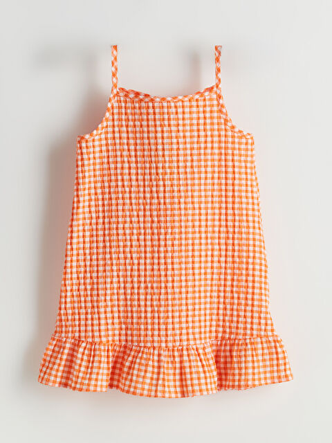 LCW ECO Ekose Kare Yaka Kız Çocuk Elbise - S5M940Z1-GMN