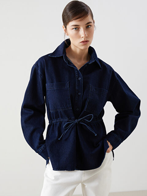 LCW Vision Loose Fit Kadın Jean Gömlek - S5M947Z8-309