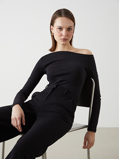 LCW Comfort Kayık Yaka Kadın Bluz - S5M952Z8-CVL