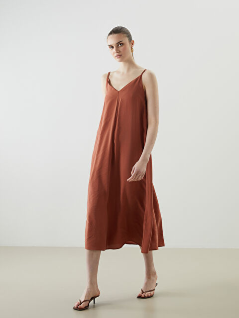 LCW Vision V Yaka Modal Karışımlı Elbise - S5M962Z8-EEB