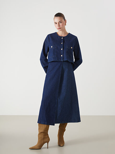 LCW Vision Standart Fit Kadın Jean Etek - S5M976Z8-309