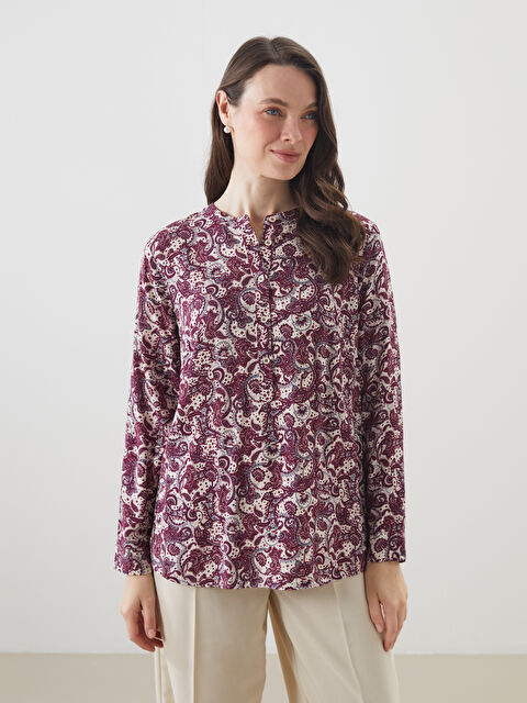 LCW Grace Hakim Yaka Çiçekli Bluz - S5M991Z8-LTF