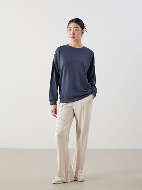 XSIDE Beli Lastikli Geniş Paça Kadın Eşofman Altı - S5MA20Z8-YSB