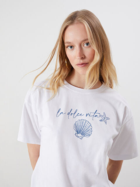 LCWAIKIKI Classic Crew Neck Printed Women's T-Shirt - S5MA57Z8-Q6K