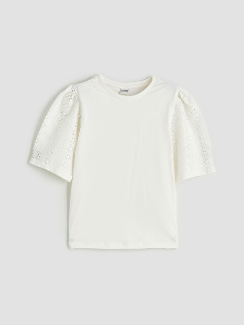 LCW Kids Bisiklet Yaka Kız Çocuk Tişört - S5MA74Z4-FDV