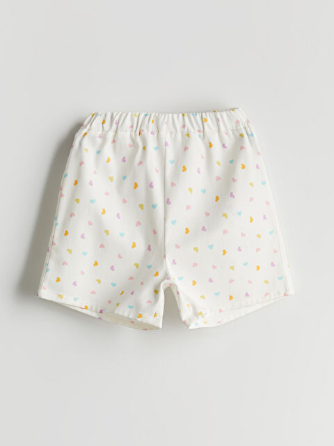 LCW ECO Çiçekli Gabardin Kız Çocuk Şort - S5MA93Z1-LU7