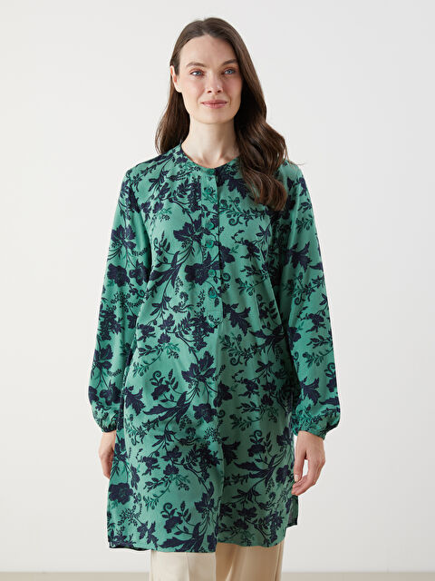 LCW Grace Hakim Yaka Çiçekli Kadın Tunik - S5MB32Z8-LRR