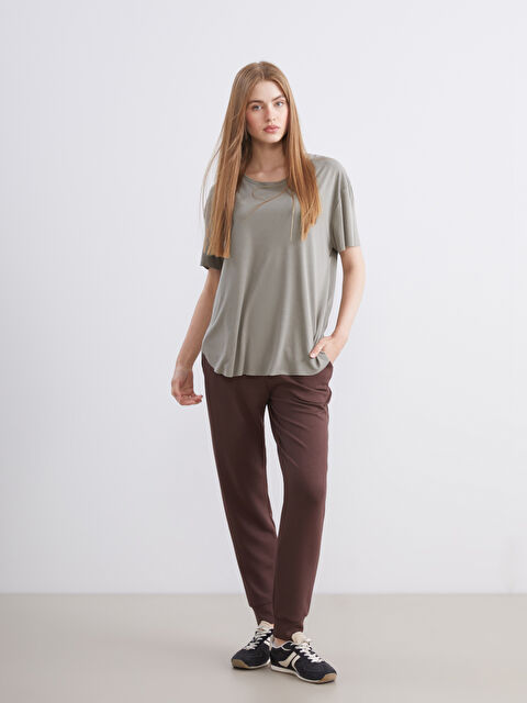 KOOR SPORT Beli Lastikli Baskılı Kadın Jogger Eşofman Altı - S5MC46Z8-HJZ