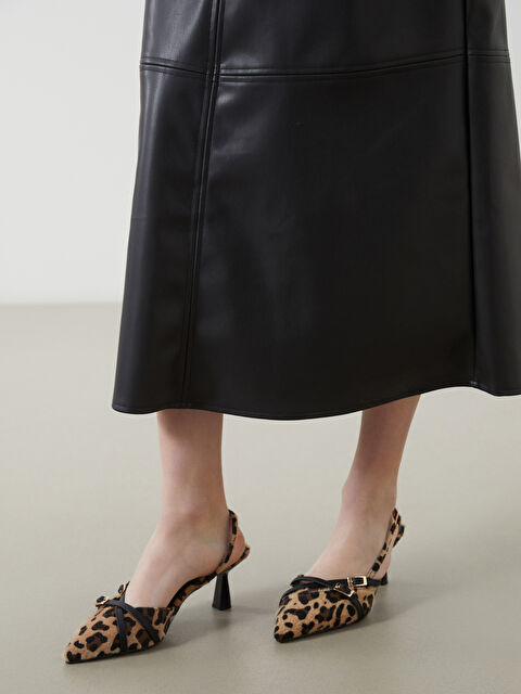 LCW STEPS Leopar Desenli Kadın Topuklu Ayakkabı - S5MC67Z8-F9C