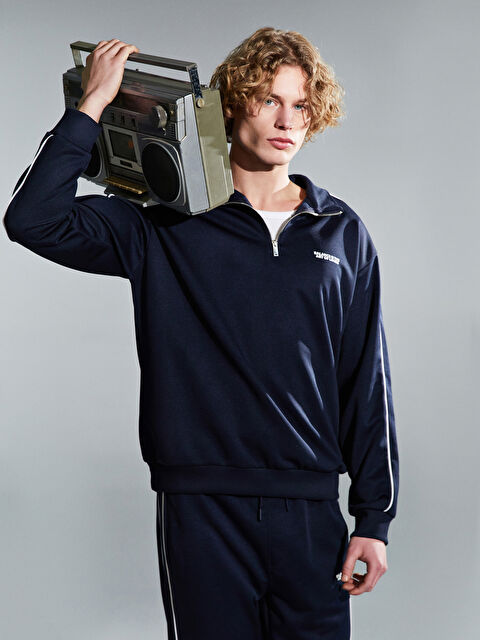 XSIDE Dik Yaka Uzun Kollu Baskılı Erkek Sweatshirt - S5MC84Z8-YRV