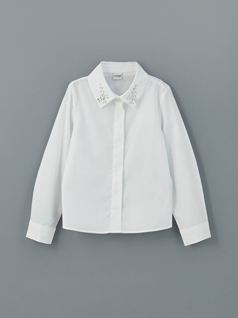 LCW Kids Taşlı Kız Çocuk Gömlek - S5MD01Z4-Q6K