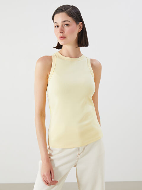 LCWAIKIKI Classic Bisiklet Yaka Kadın Atlet - S5MD03Z8-FSW