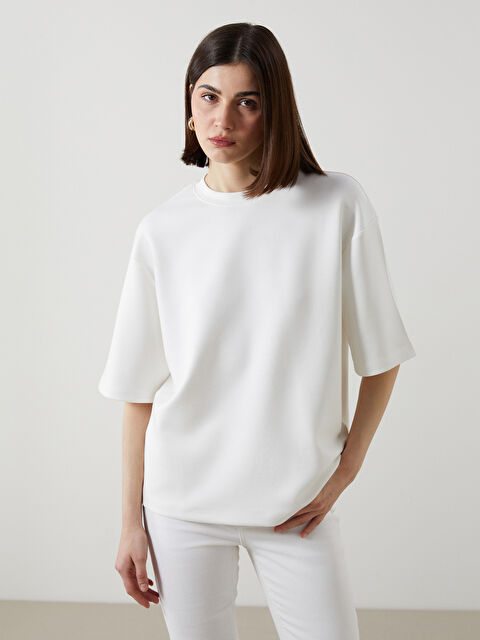 LCW Vision Bisiklet Yaka Kadın Tişört - S5MD26Z8-R9J