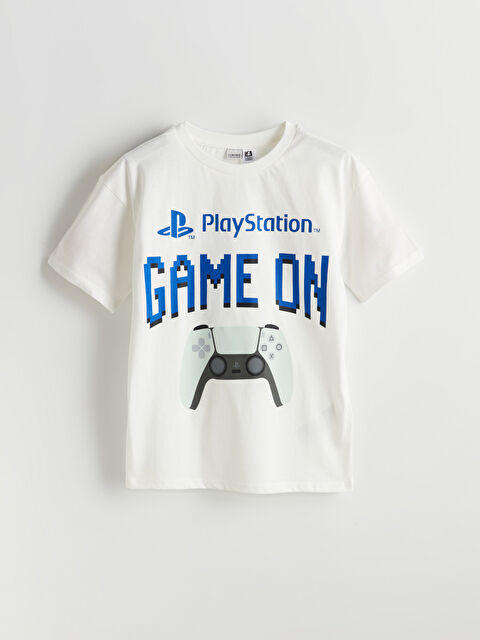 LCW Kids Bisiklet Yaka PlayStation Baskılı Erkek Çocuk Tişört - S5MD73Z4-FFB